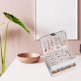 thumbnail image 4 of Jewelry Storage Box PU Leather Big Showcase organizer case Portable for Jewellery Care Rings Girls White, 4 of 7