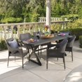 thumbnail image 4 of Noble House Grayson 7 Piece Outdoor Wicker Dining Set in Multibrown, 4 of 17