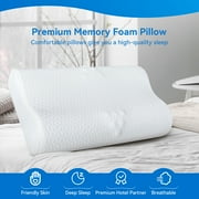 Bed Pillow, Cervical Pillow for Neck Pain Relief, Memory Foam Neck Pillow for Sleeping, Contour Cooling Pillow for Side Sleeper, Adjustable Orthopedic Sandwich Pillow