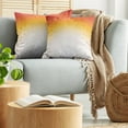 thumbnail image 5 of Ambesonne Modern Throw Pillow Cover 2 Pack, Digital Retro Triangle, 20", Orange Yellow Cream, 5 of 5