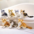 thumbnail image 1 of 26cm Lifelike Cats Plush Toy Simulation American Shorthair Stuffed Doll Cute Kitty Pet Toys Kids Home Decor Girls Birthday Gifts zhangmengya LED, 1 of 2