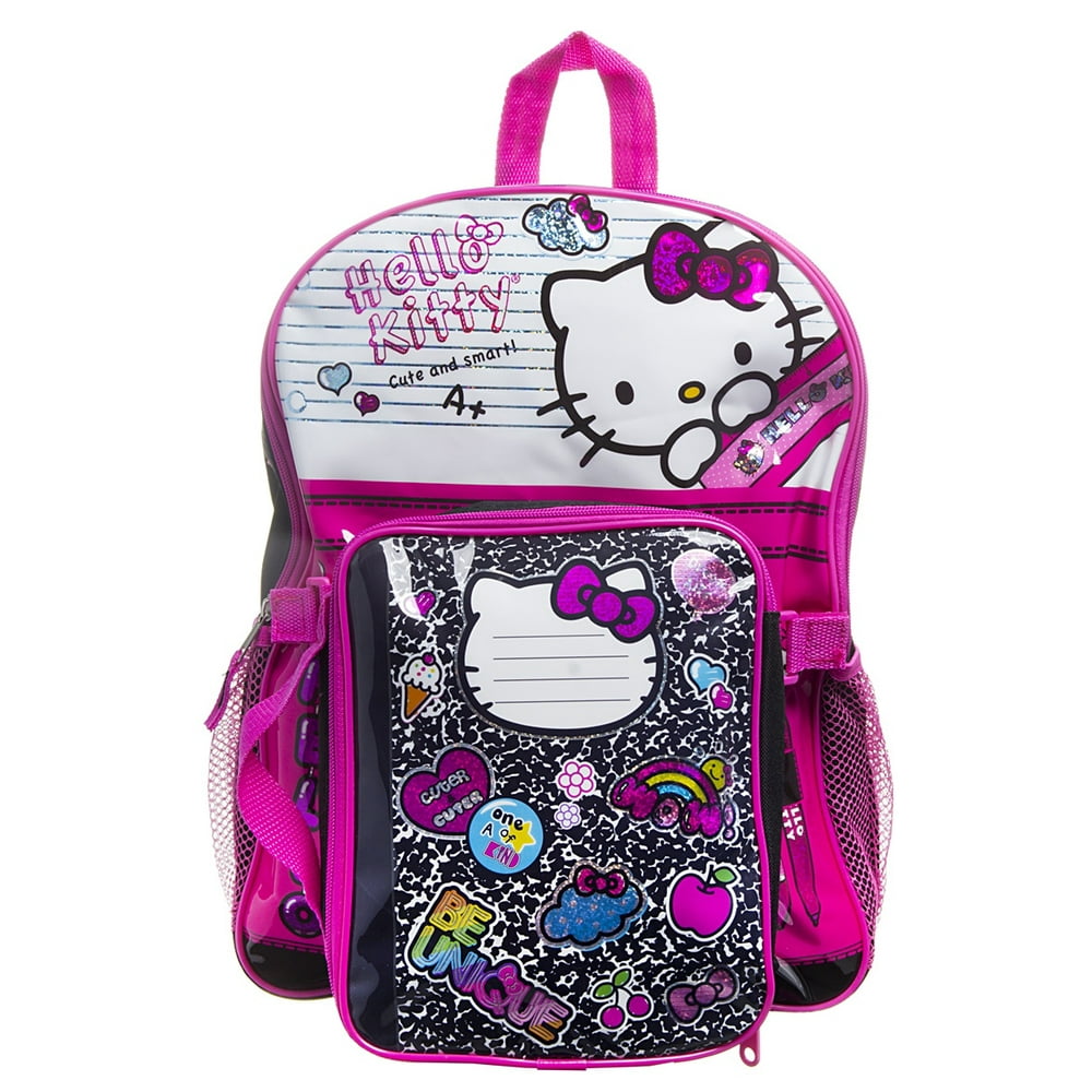Hello Kitty Composition Backpack Set With Lunch Box School Girls ...