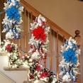 thumbnail image 2 of Corona navideña 2024, adorno inalámbrico para escaleras, guirnaldas colgantes en forma de lágrima para escaleras, decoración de coronas navideñas, 2 of 5