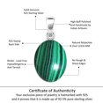thumbnail image 6 of 925 Sterling Silver Pendant Natural Malachite Handmade Jewelry, 6 of 8