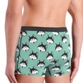 thumbnail image 4 of Mens Underwear, Cute Cartoon Husky Funny Green Sexy Mens Underwear Boxer Briefs, Breathable Boxer Briefs for Men, 4 of 5