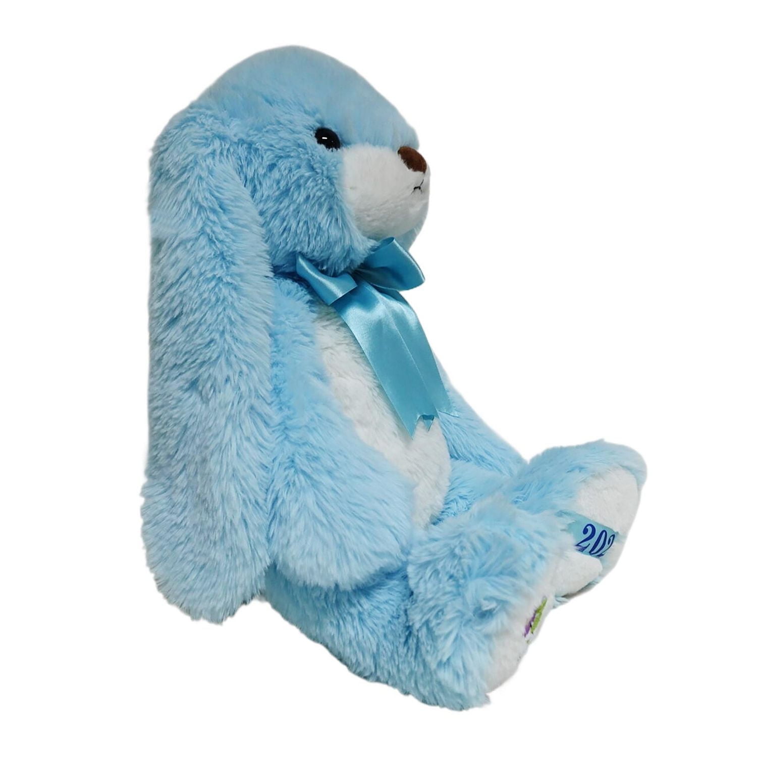 Way to Celebrate Large Plush Bunny With bow blue,20inch