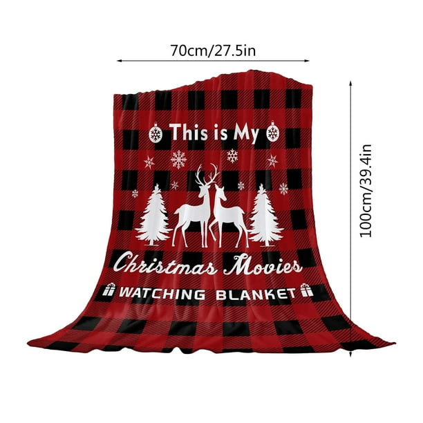 Manta de franela navideña Manta para la siesta del sofá del dormitorio con estampado navideño una manta