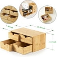 thumbnail image 4 of Wisuce Bamboo Desk Organizer - Mini Desktop Drawer Tabletop Storage Organization Box for Office Home Toiletries Supplies, No Assembly Required (4 Drawer), 4 of 13