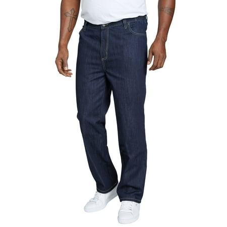 Liberty Blues Men's Big & Tall ™ Relaxed-Fit Side Elastic 5-Pocket Jeans - Tall - 42 40, Indigo Gray