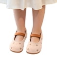 thumbnail image 2 of Toddler Girls Solid Round Toe Princess Dress Shoes, Non Slip Soft Comfort Sole Slip On Casual Footwear for Little Girls Daily Outfits Khaki 7-8 Years, 2 of 7