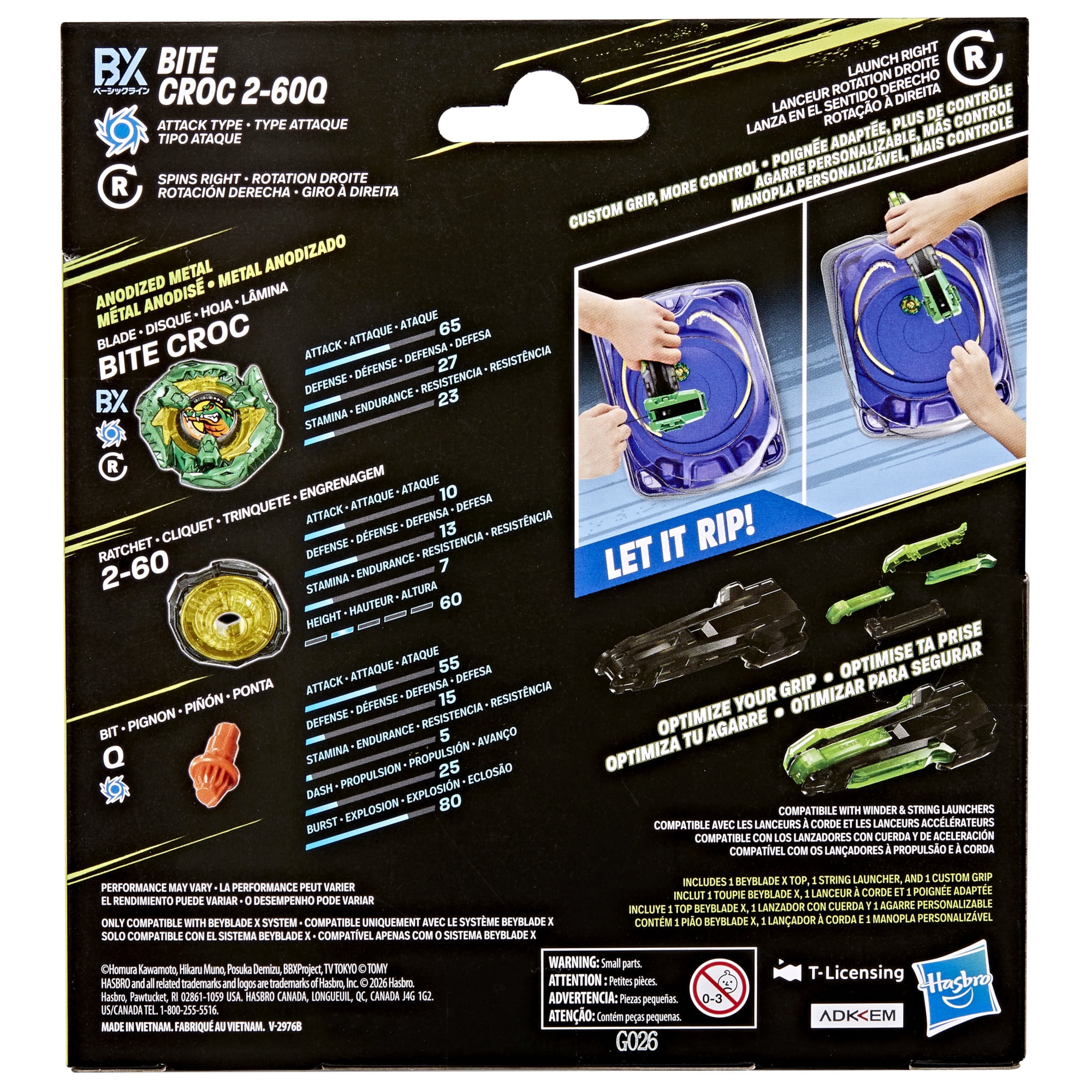 Beyblade X Deluxe String Launcher, Custom Grip & Top Set