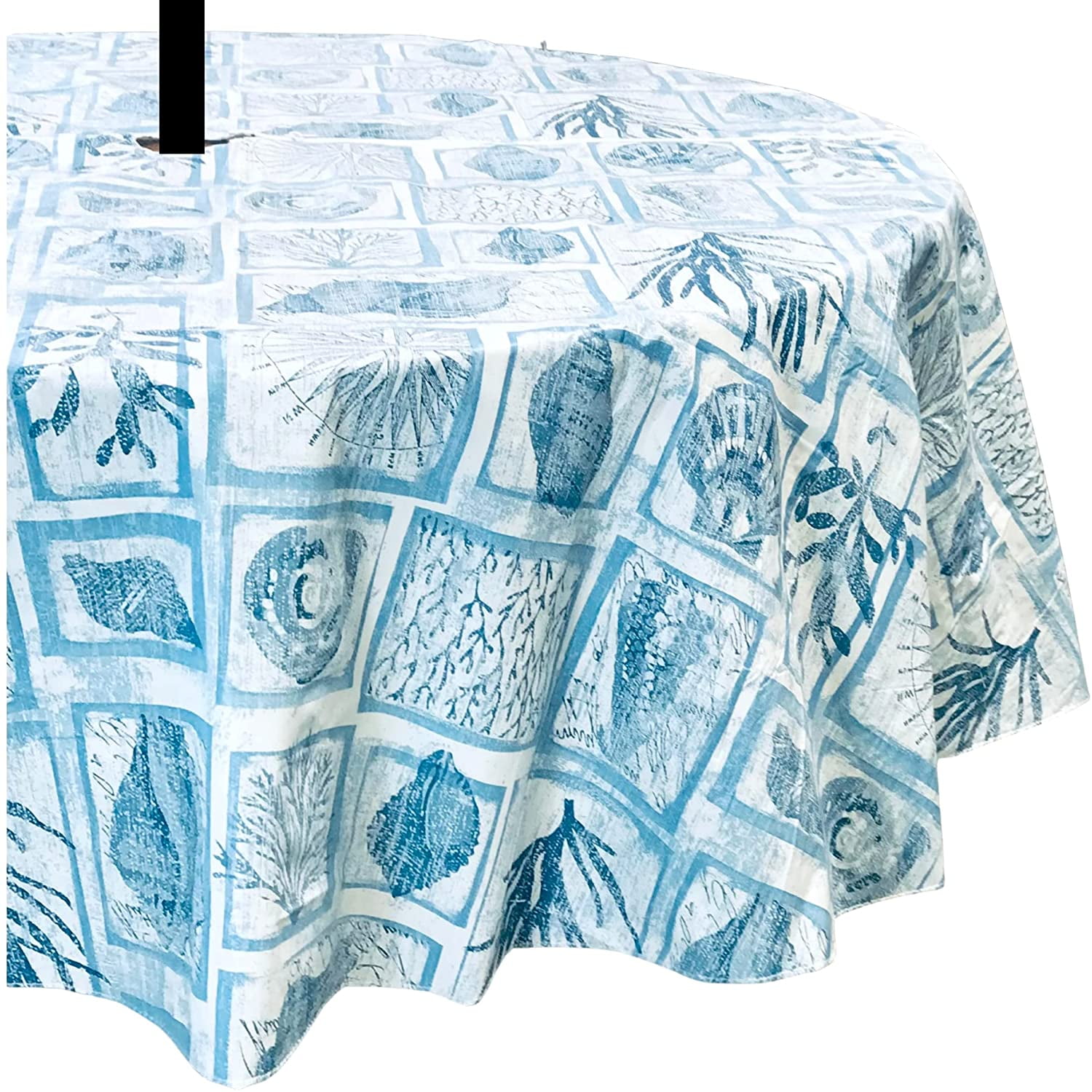 Details about   Elrene Summer Fun Patio Vinyl tablecloth Flannel Back With Hole For Umbrella 