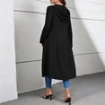 thumbnail image 5 of MaFYtyTPR Women's Longline Hooded Zip Up Cardigan Knit Coat Casual Fall Outerwear with Pockets 01-Black XXXL, 5 of 6
