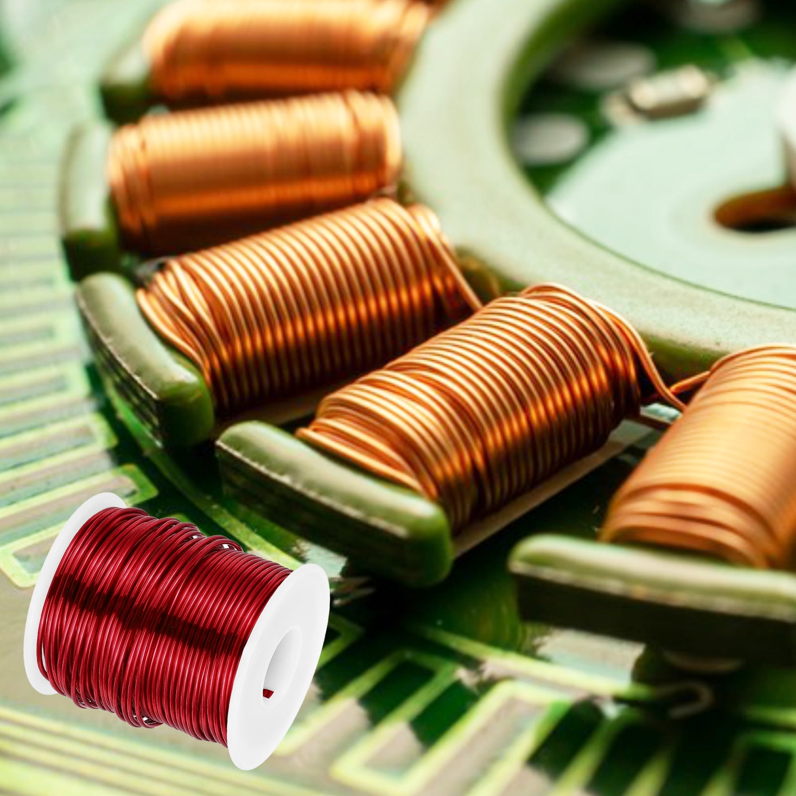 Uxcell 16 AWG Magnet Wire, 16 Gauge Enameled Copper Wire, 1 lb Magnetic Coil Wire for Transformer, Motor, Electric, 155C(311F)
