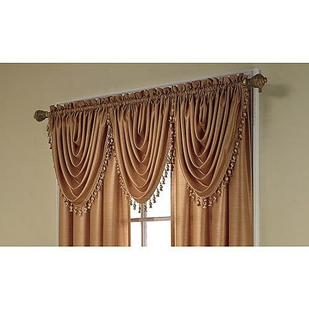 Treasure Faux Silk Window Curtain Valance, 36x26