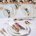 thumbnail image 3 of Cloth Napkins Set of 6 - 20x20 Inches, Eucalyptus Leaves Washable Reusable Table Napkins, Colorful Ombre Botanical Branches Soft & Absortbent Dining Napkin for Party Wedding Hotel Restaurant, 3 of 9