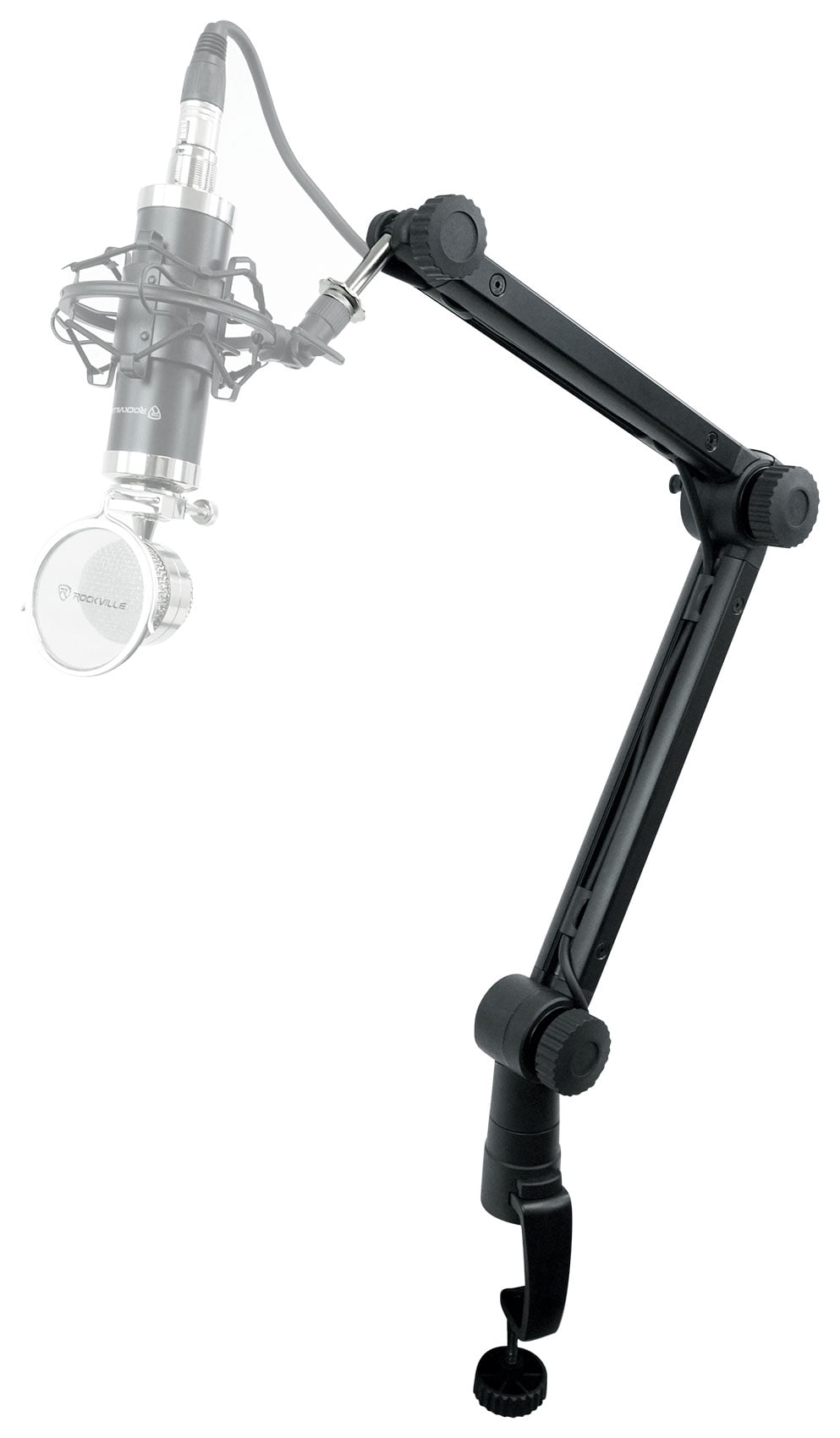 Rockville RG30 ROGAN STAND 30" Pro Boom Arm Mic Stand w/ Fixed Mount+Desk Stand