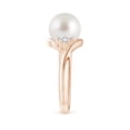 thumbnail image 3 of ANGARA South Sea Cultured Pearl Bypass Ring with Diamond Trio in 14K Rose Gold for Women | June Birthstone, Birthday, Anniversary, Jewelry Gift for Women | Pearl Ring, 3 of 8