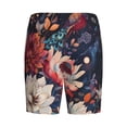 thumbnail image 4 of Picia Colorful Flower Peacock Pajama Shorts for Men, Men's Pajama Bottoms, Sleepwear,Short Pajama Pants-XX-Large, 4 of 9