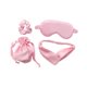 thumbnail image 3 of Juego de dormir de seda Fernando 4 piezas con bolsa de almacenamiento y diadema Rosado, 3 of 8