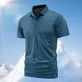 thumbnail image 2 of Afdoent Golf Polo Shirts For Men Summer Fashion Solid Color Ice Silk Shirt Lapel Business Clothes Classic, 2 of 4