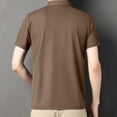thumbnail image 4 of Large Men T Shirt, Mens Fashion Casual Solid Pullover Round Neck Buttons Short Shirts, 4 of 4