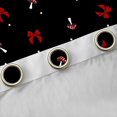 thumbnail image 4 of Homewish Cartoon Plant Mushrooms Kitchen Curtains,Cute Bowtie Black Out Curtains Pack of 2 (42x63 Each),Red Black, 4 of 6