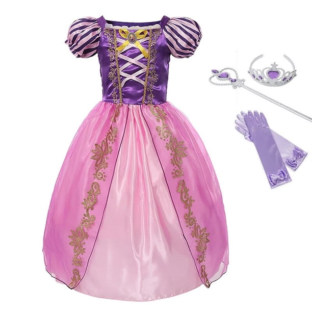 Disney vestido de princesa Rapunzel para niña, disfraz de Sofía para cumpleaños, Halloween, carnaval, fiesta