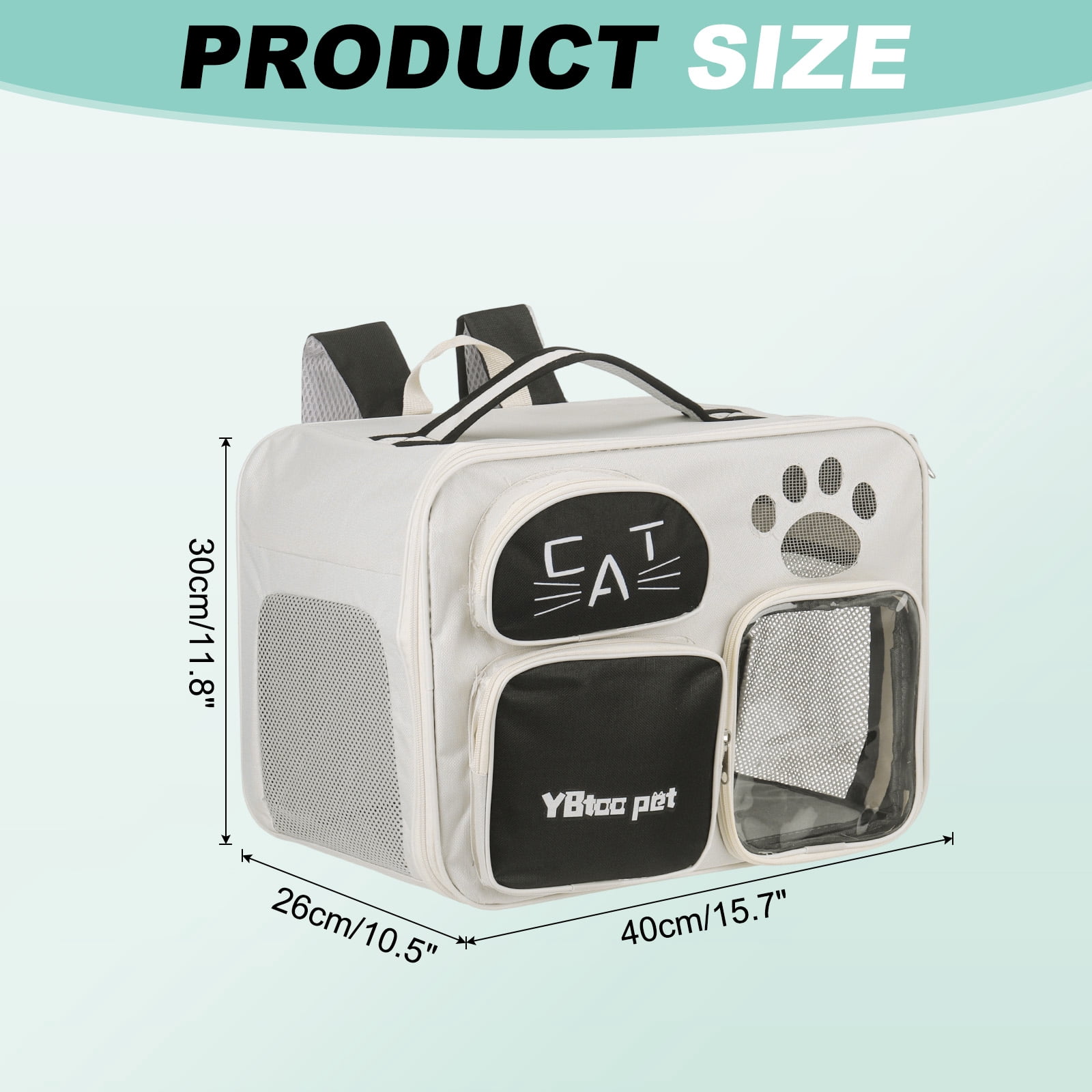 Uxcell Cat Backpack Carrier, Breathable Dog Backpack for Cats or Small Dogs Black