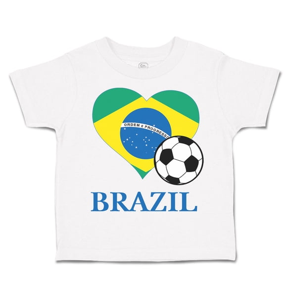 Toddler T-Shirt Brazilian Soccer Brazil Football Football Boy & Girl Clothes Cotton Funny Tee A White 6 Months
