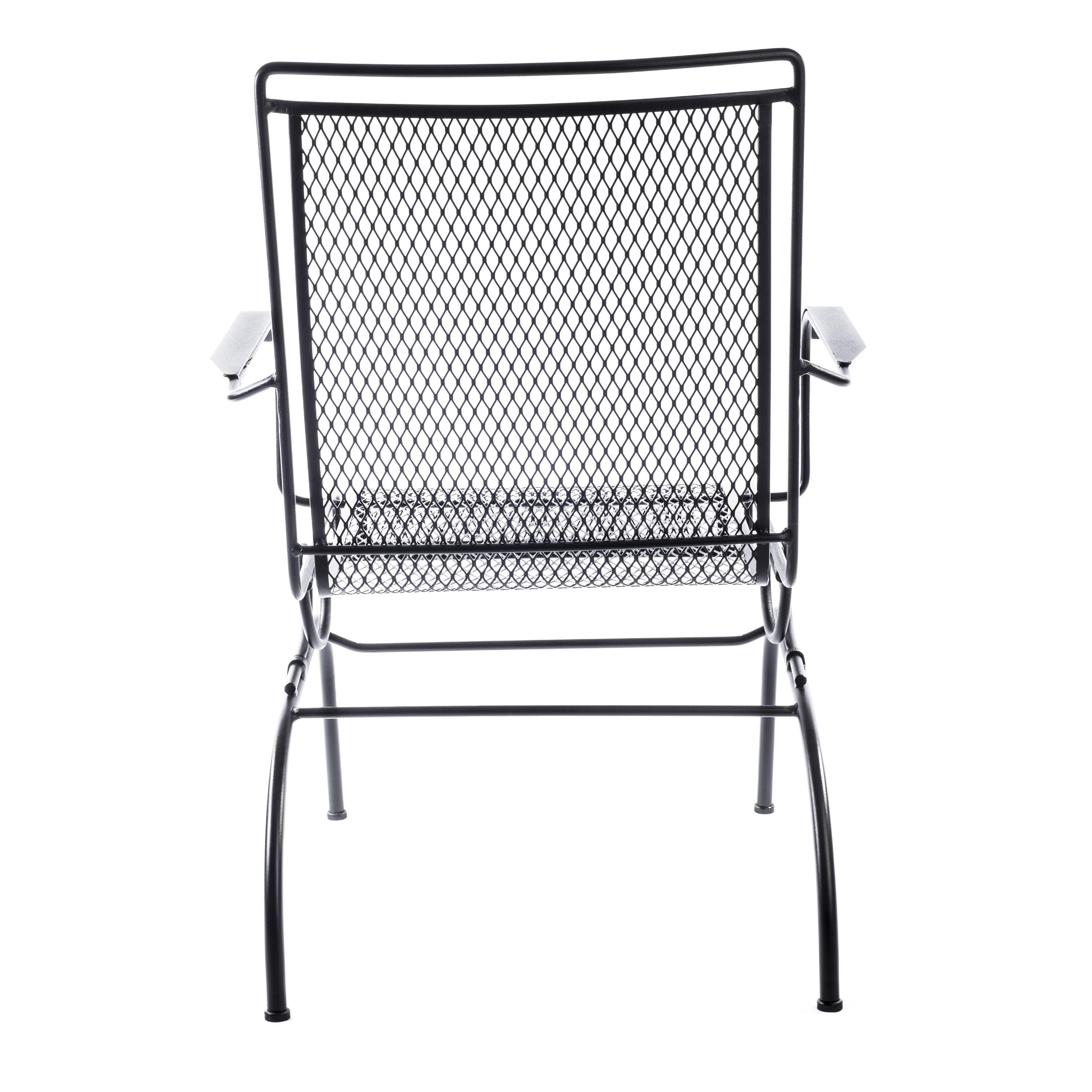 Arlington House Wrought Iron Outdoor Action Dining Chair, Charcoal - image 4 of 5