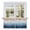 blue, variant on Navy Blue Ombre Stripe Tier Curtains, Abstract Summer Beach Coastal Light Filtering Kitchen Curtains, 2Pcs Rod Pocket Half Window Treatments Panels for Sink Cafe Cabinet Camper 27.5x24 Inches