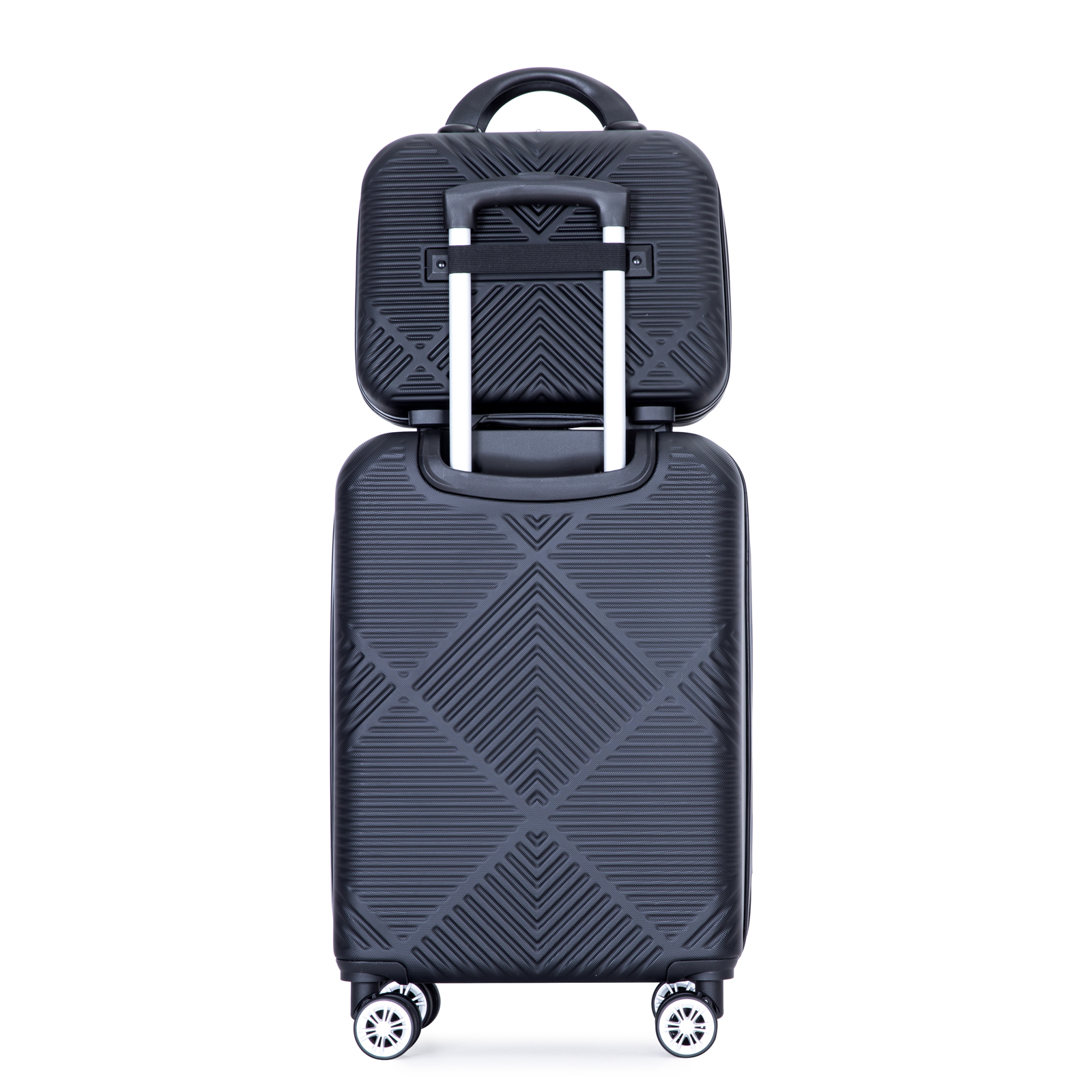 Tripcomp 4-Piece Hardside Luggage Set, Black photo 8