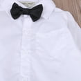thumbnail image 6 of Musuos Baby Boy Formal Gentleman Bib Pants + Long Sleeve Top Bow Outfit, 6 of 6