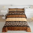 thumbnail image 2 of Homewish Cheetah Zebra Print Bedding Comforter Set 2pcs for Teens Female Men,Retro Vintage Aesthetic Twin Comforter Sets Microfiber,Abstract Geometric Stripes Breathable Bedding Set, 2 of 8