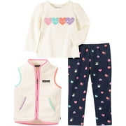 Nautica 3 Piece Sherpa Zip Vest Legging Set Assorted 5