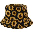 thumbnail image 1 of SURJDE Réversible Femmes Seau Chapeau, Été Mode Pêcheur Plage Chapeaux de Soleil, 1 of 4