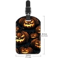 thumbnail image 6 of Square 2Pack PU Leather Halloween Pumpkin Cruise Luggage Tag with Privacy Cover and Name ID Tag for Travel Handbags Backpacks Luggage Tags, 6 of 6