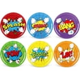 thumbnail image 1 of Whaline Super Theme Hero Party Plates Super Theme Hero Party Supplies Colorful Hero Disposable Dinner Plate 6 Designs Funny Dinnerware Plate 9 Inch for Birthday Party Supplies Table Decor, 24Pcs, 1 of 7