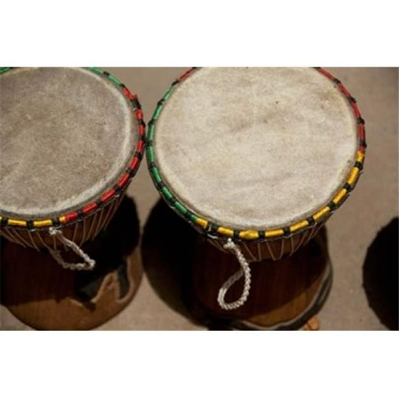 Danita Delimont PDDAF18CMI0063B Gambia Banju Wooden Drums Musical Instrument Poster Print by Cindy Miller Hopkins, 17 x 11