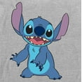 thumbnail image 2 of Men's Lilo & Stitch Happy to See Me Long Sleeve Shirt Athletic Heather 2X Large, 2 of 4