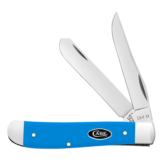 Case XX Knives Mini Trapper Light Blue Synthetic Stainless Pocket Knife
