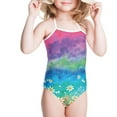 thumbnail image 3 of FOR U DESIGNS Daisy Girl Bathing Suit Size 3-4 Years Fashion Colorful Toddler Kids Sleeveless Swimwear Quick Dry One Piece Halter Swimsuits, 3 of 6