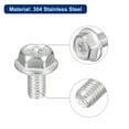 thumbnail image 4 of Uxcell M6x10mm Phillips Hex Head Flange Bolts, 20 Pack 304 Stainless Steel Screws, 4 of 5