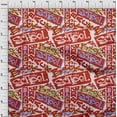 thumbnail image 4 of oneOone Cotton Cambric Red Fabric Kids Quilting Supplies Print Sewing Fabric By The Yard 56 Inch Wide, 4 of 4