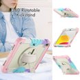 thumbnail image 4 of For iPad (A16)11th /10th Generation 11/10.9 inch 2025/2022 Case, 360 Rotating Shockproof Cover with Stand, Screen Protector, Shoulder Strap, Rainbow Pink, 4 of 7