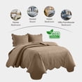 thumbnail image 4 of Moonlight20015 3 Piece Quilt Set Ultrasonic Lightweight Microfiber Floral Pattern Beige Queen, 4 of 12