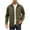Army Green, variant on Aloohaidyvio George Mens Button Down Shirt Regular Fit Long Sleeve Casual Solid color Corduroy Jacket
