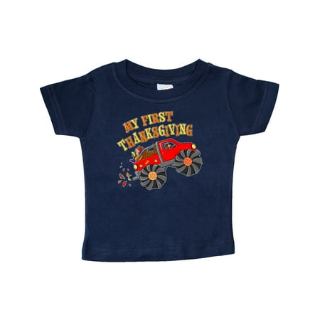 

Inktastic My 1st Thanksgiving Monster Truck with Turkey and Food Gift Baby Boy or Baby Girl T-Shirt