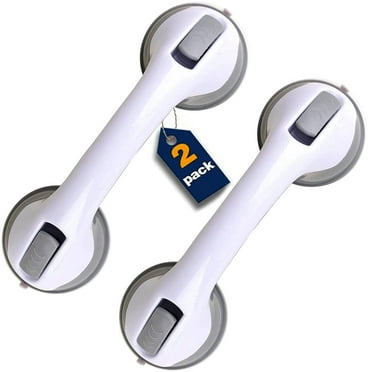 Simperf 2Pack Bathroom Shower Grab Bars, Shower Handle, Safety Anti-Slip Bath Grip Hand Rail, Bathroom Shower Support Balance Grip Bar for Elderly, Babies, Seniors, Handicapped(12 inch)